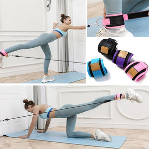 Resistance Bands with Ankle Straps Cuff