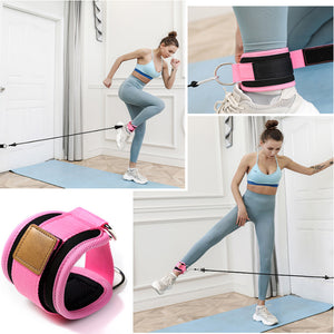 Resistance Bands with Ankle Straps Cuff