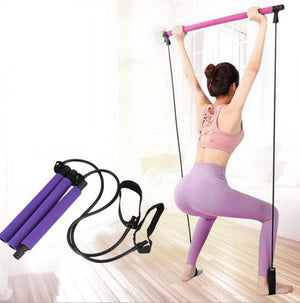 Fitness Pilates Bar Kit with Resistance Band